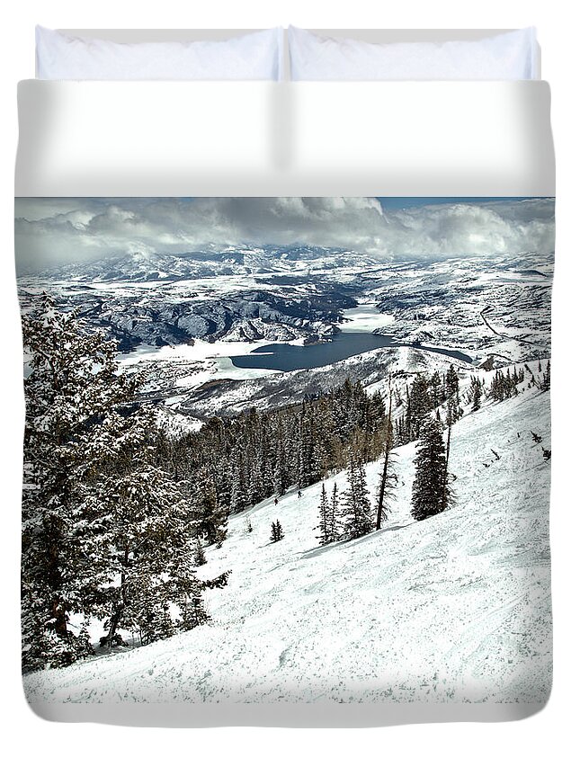 Deer Valley Duvet Cover featuring the photograph Deer Valley Views From The Bumps by Adam Jewell