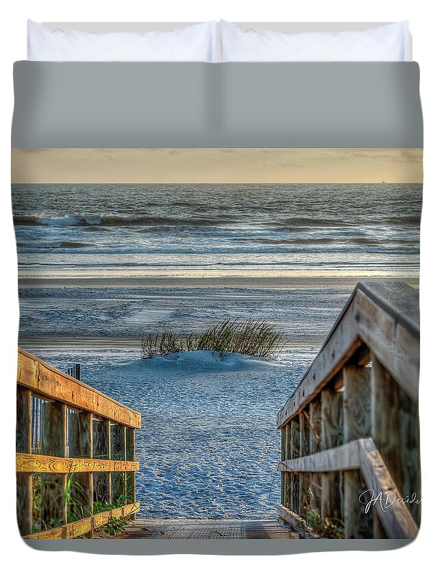 St Augustine Duvet Cover featuring the photograph Descent into Peace by Joseph Desiderio