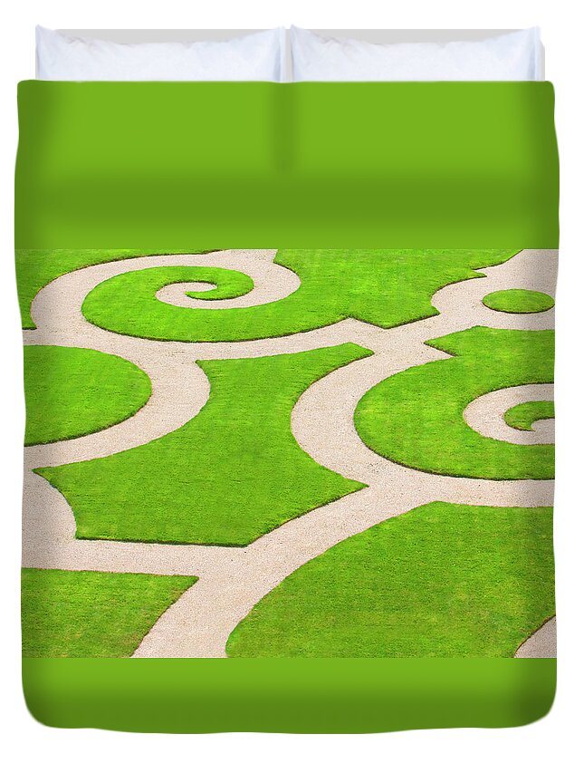 Outdoors Duvet Cover featuring the photograph Detail View Of Designed Gardens by Grant Faint