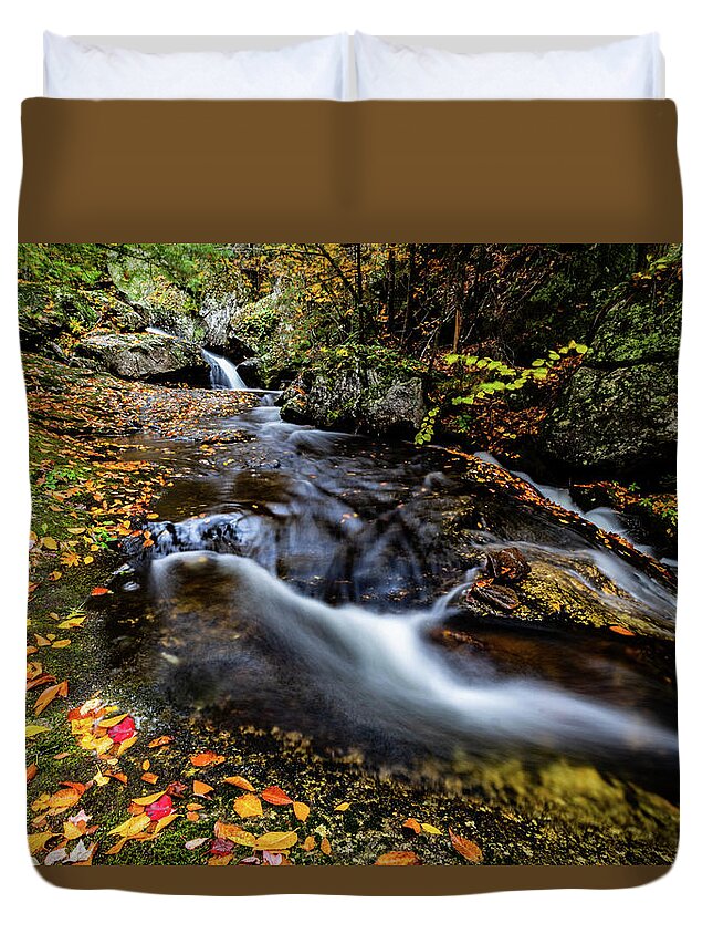 Autumn Foliage New England Duvet Cover featuring the photograph Different Paths by Jeff Folger