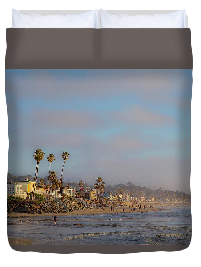 Dog Beach Duvet Cover featuring the photograph Dogs with their Best Friends by Catherine Walters