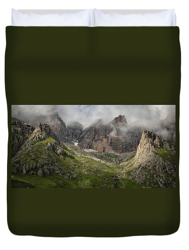 2018 Duvet Cover featuring the photograph Dolomites 7120239 by Deidre Elzer-Lento