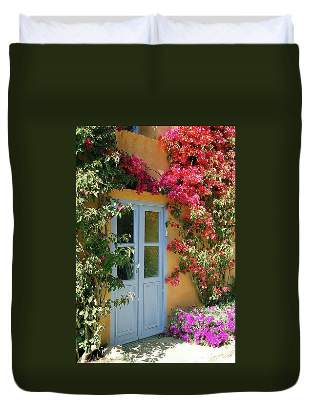 French Riviera Duvet Cover featuring the photograph Door To A Fairytale House by Nikitje
