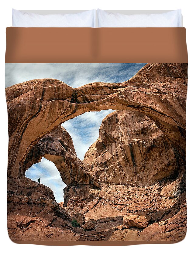 Double Arch Duvet Cover featuring the photograph Double Arch View by Art Cole