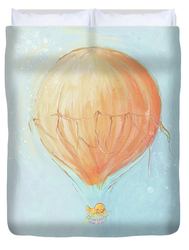 Dream Duvet Cover featuring the mixed media Dream Big Little One I by Diannart