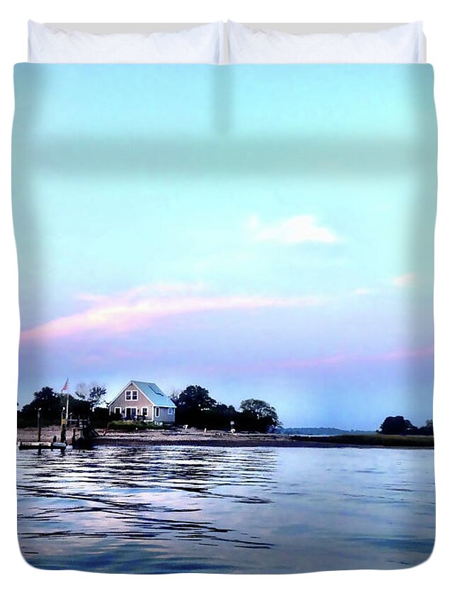 Island Duvet Cover featuring the photograph Drive-By Shooting No. 28- Island Home- Betts Island by Xine Segalas