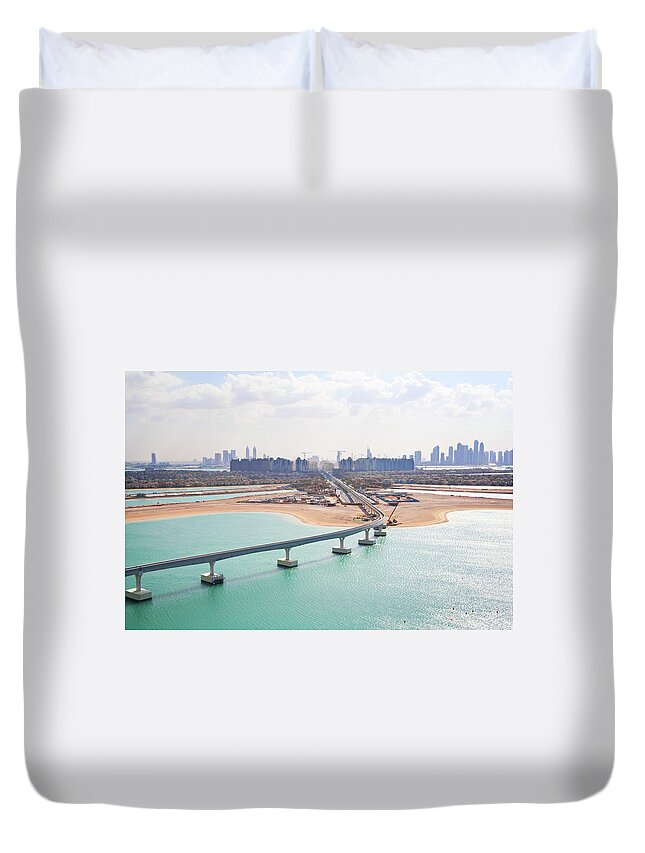 Arabia Duvet Cover featuring the photograph Dubai Skyline II by Cinoby