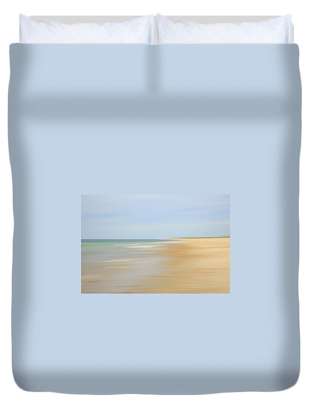 Duxbury Duvet Cover featuring the photograph Duxbury Drive-on Beach by Ann-Marie Rollo