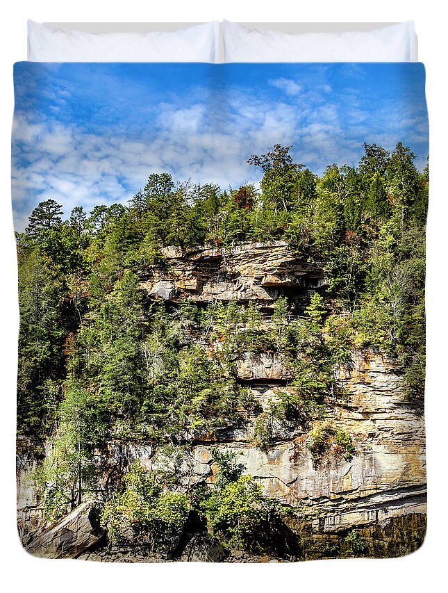 Kentucky Duvet Cover featuring the photograph Eagle Falls Trail by Ken Frischkorn