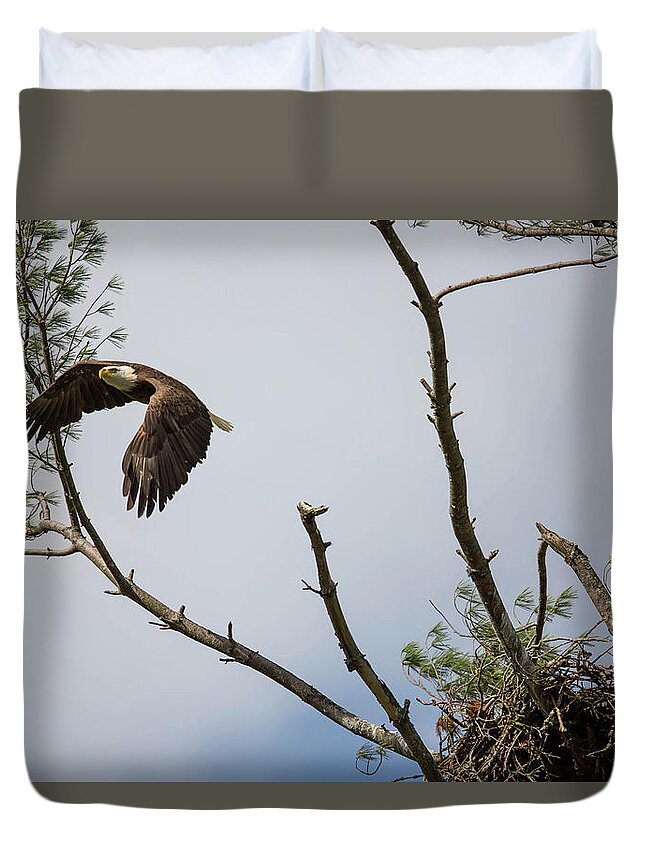  Duvet Cover featuring the photograph Eagle's Nest by Doug McPherson