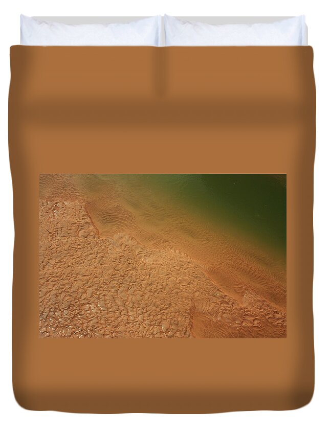 Tranquility Duvet Cover featuring the photograph Earth, Sand And Sea Water View by Iñigo Escalante