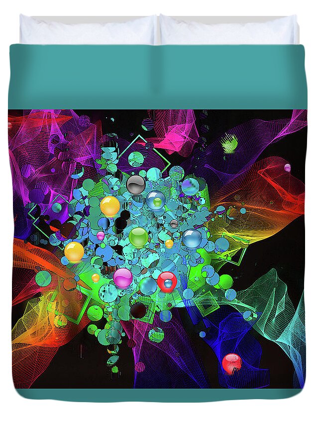 Abstract Duvet Cover featuring the digital art Ecstasy by Gerlinde Keating - Galleria GK Keating Associates Inc
