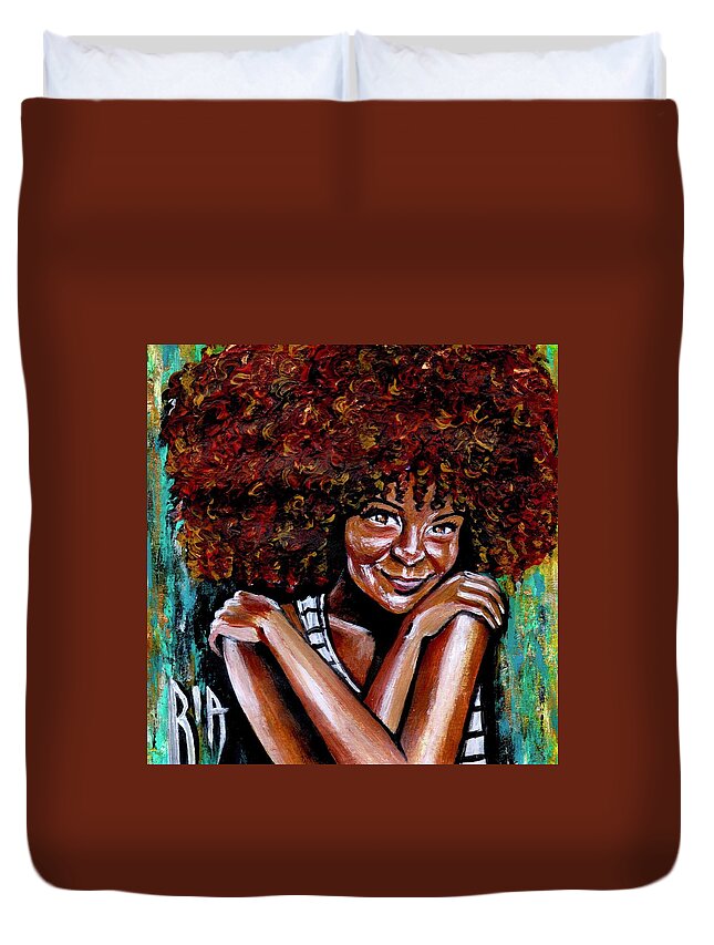 Love Duvet Cover featuring the painting Embraced by Artist RiA