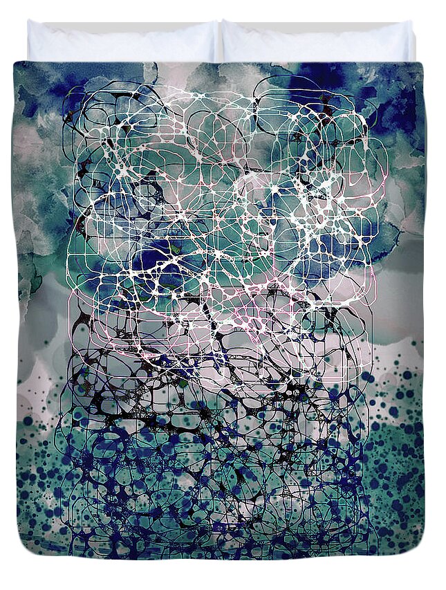 Landscape Duvet Cover featuring the digital art Entanglement by Alexandra Vusir