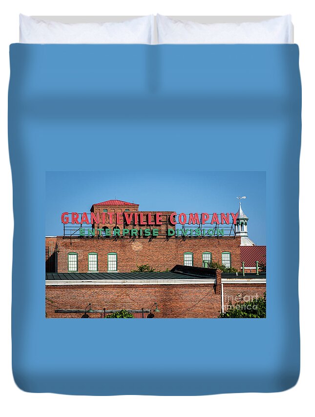 Enterprise Mill - Graniteville Company - Augusta Ga 1 Duvet Cover featuring the photograph Enterprise Mill - Graniteville Company - Augusta GA 1 by Sanjeev Singhal