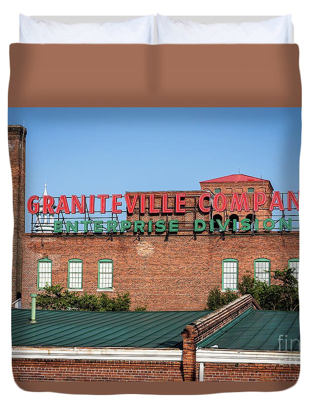 Enterprise Mill - Graniteville Company - Augusta Ga 2 Duvet Cover featuring the photograph Enterprise Mill - Graniteville Company - Augusta GA 2 by Sanjeev Singhal
