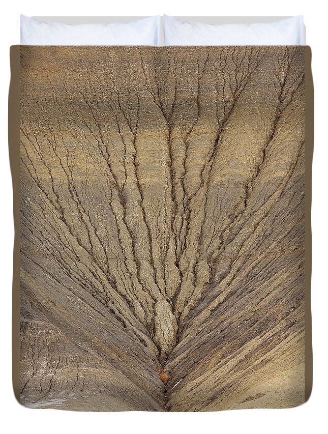 Natural Pattern Duvet Cover featuring the photograph Erosion Pattern Close-up by Martin Ruegner