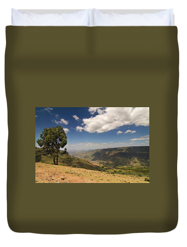 Scenics Duvet Cover featuring the photograph Ethiopian Landscape, Canyon Of Debre by Lingbeek