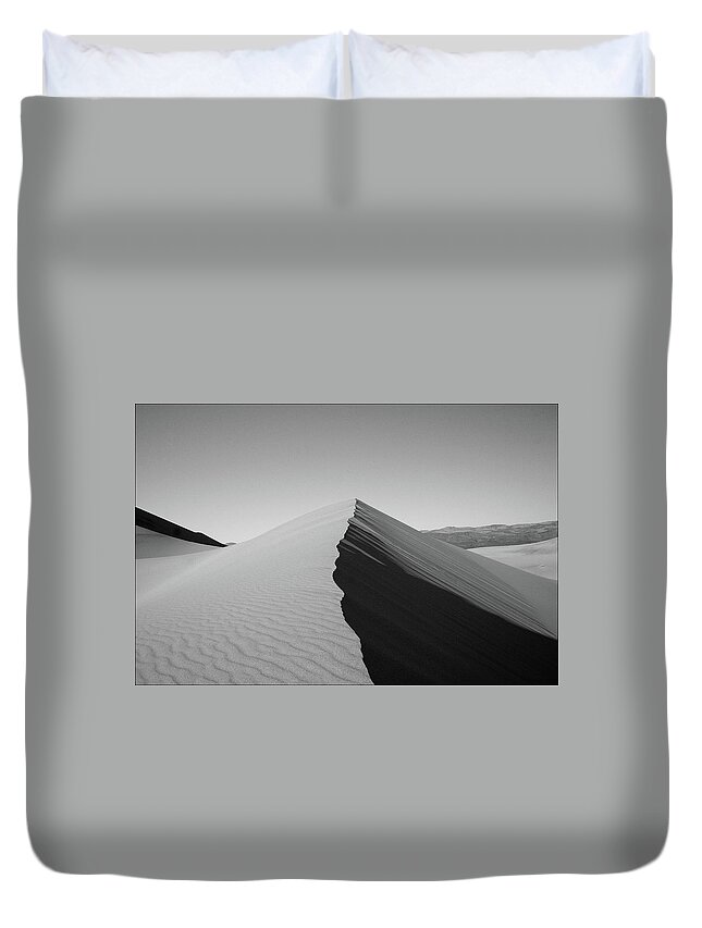 Scenics Duvet Cover featuring the photograph Eureka Dunes, Death Valley National Park by Gary Koutsoubis