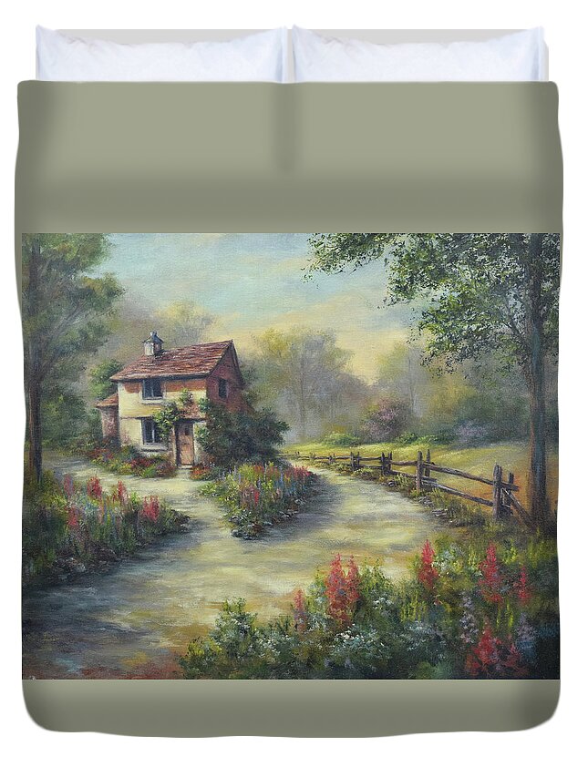 European Cottage Duvet Cover featuring the photograph European Cottage II by Lynne Pittard