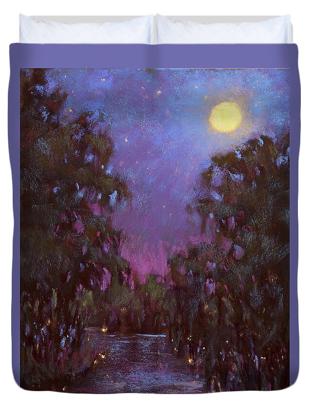 Night Duvet Cover featuring the painting Evening Praise by Susan Jenkins