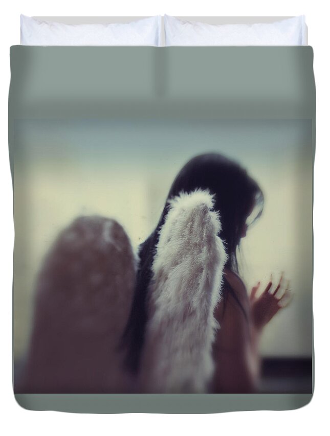 People Duvet Cover featuring the photograph Exilio by Carmen Moreno Photography