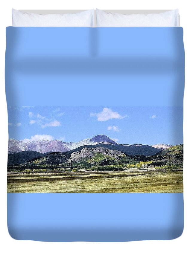Mountains Duvet Cover featuring the photograph Expanse by Karen Stansberry