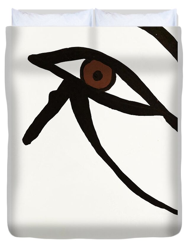 Eye Duvet Cover featuring the photograph Eye of Egypt by Sue Harper
