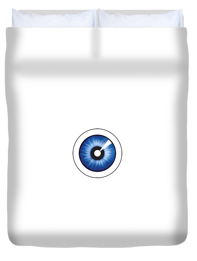 Duvet Cover featuring the photograph Eyeball Clear by Underwood Archives Nancy Aaron