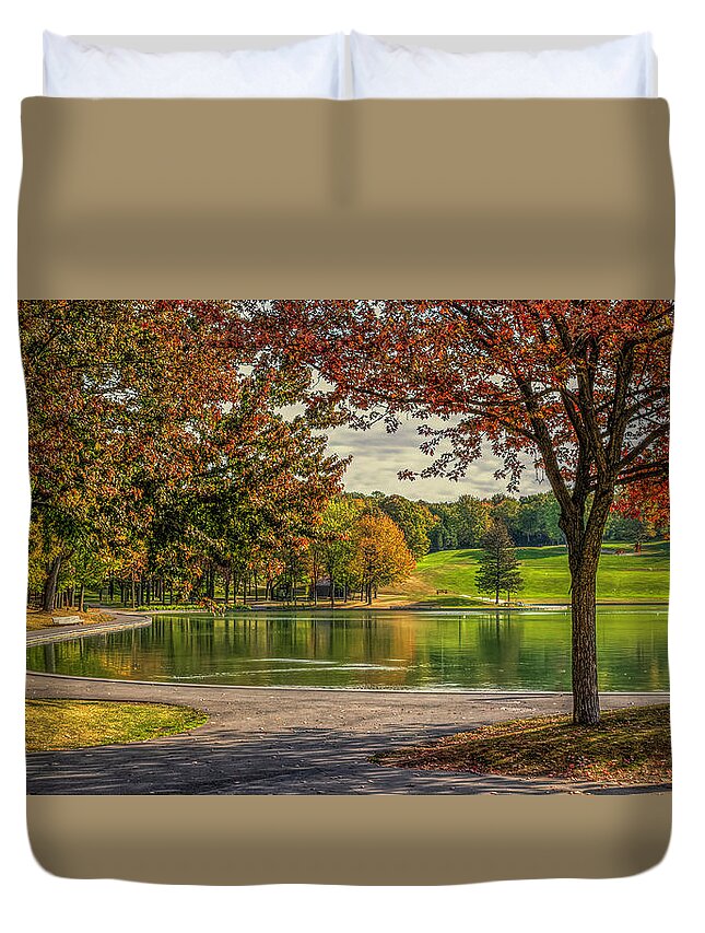  Duvet Cover featuring the photograph Fall in Montreal by G Lamar Yancy