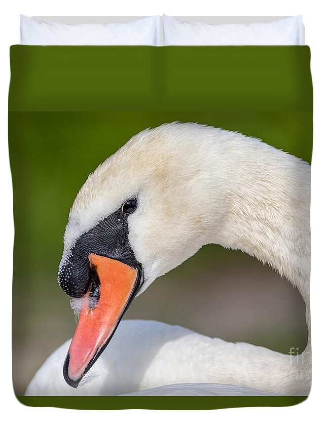 Photography Duvet Cover featuring the photograph Feather stuck on the nares by Alma Danison