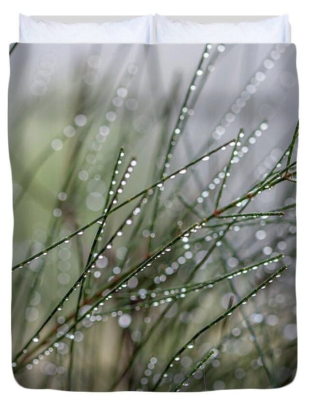 Mother Nature Duvet Cover featuring the photograph Fields Of Dew by Az Jackson