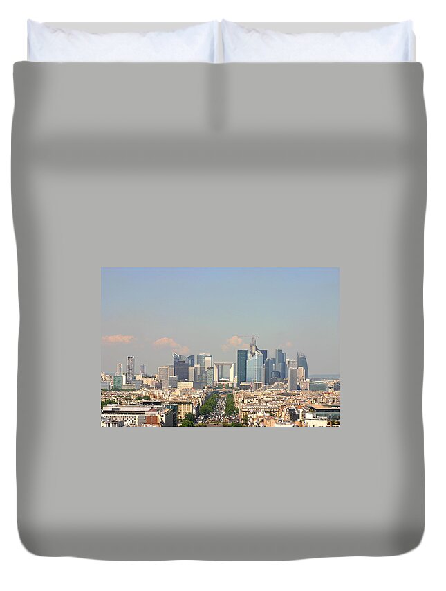 Financial District Duvet Cover featuring the photograph Financial Buidings In Paris by All Right Rs
