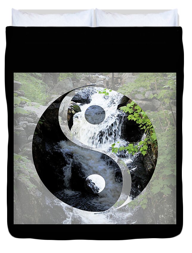 Yin Duvet Cover featuring the photograph Find Your Balance by Samantha Delory