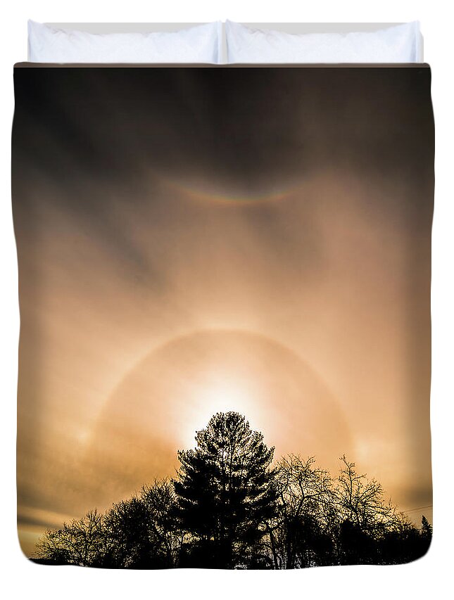 Cold Duvet Cover featuring the photograph Fire and Ice Portrait by Tim Kirchoff