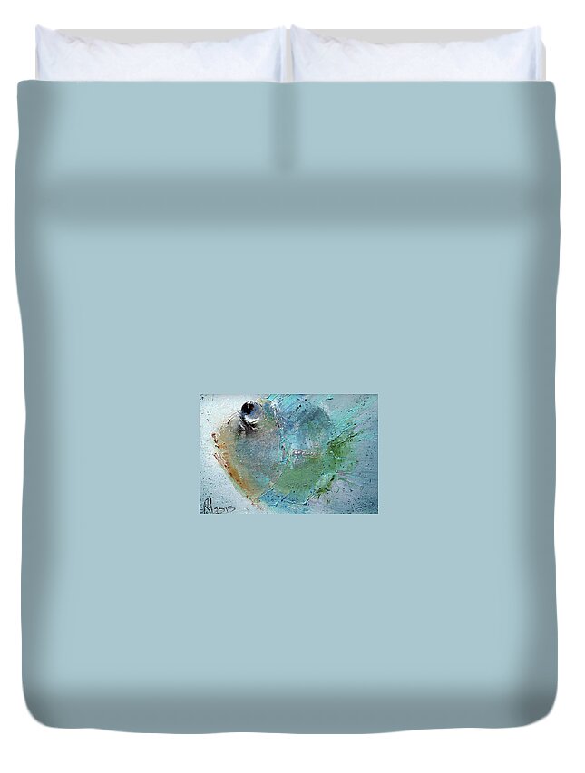 Russian Artists New Wave Duvet Cover featuring the painting Fish-Ka 3 by Igor Medvedev