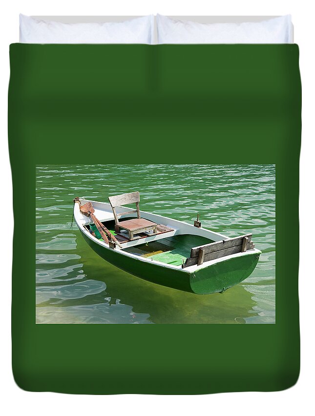 Rowboat Duvet Cover featuring the photograph Fishing Boat by Ra-photos