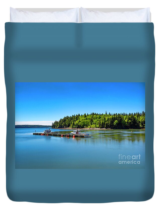 Canada Duvet Cover featuring the photograph Fishing Boats by Lenore Locken