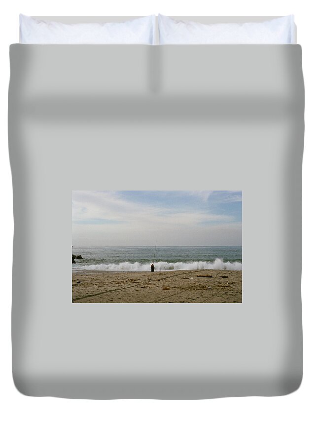 Scenics Duvet Cover featuring the photograph Fishing by By [d.jiang]