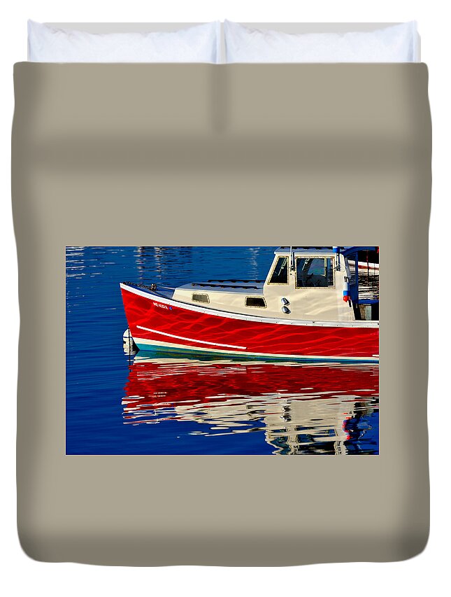 Boat Duvet Cover featuring the photograph Flame Job by Tom Gresham