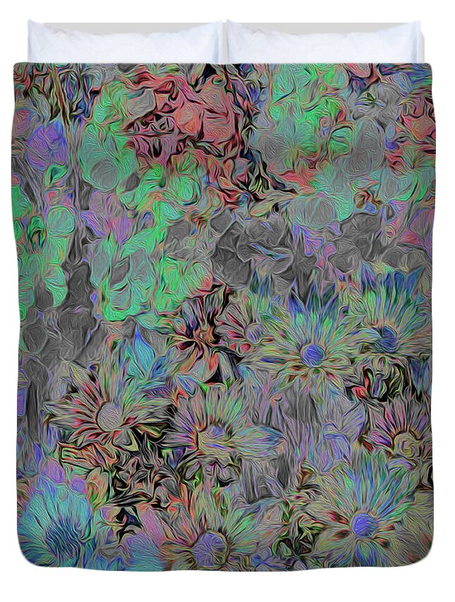 Nag005415 Duvet Cover featuring the digital art Floral Love by Edmund Nagele FRPS