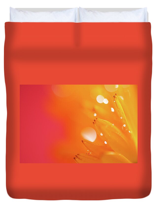 Saturated Color Duvet Cover featuring the photograph Flower Abstract by Knape
