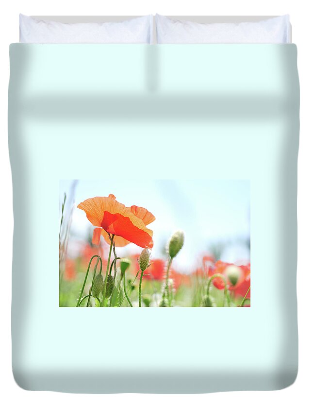 Environmental Conservation Duvet Cover featuring the photograph Flowers by Csondy