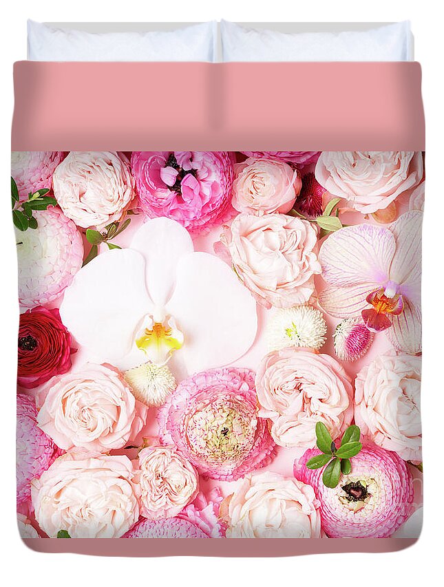 Flowers Duvet Cover featuring the photograph Flowers Power II by Anastasy Yarmolovich