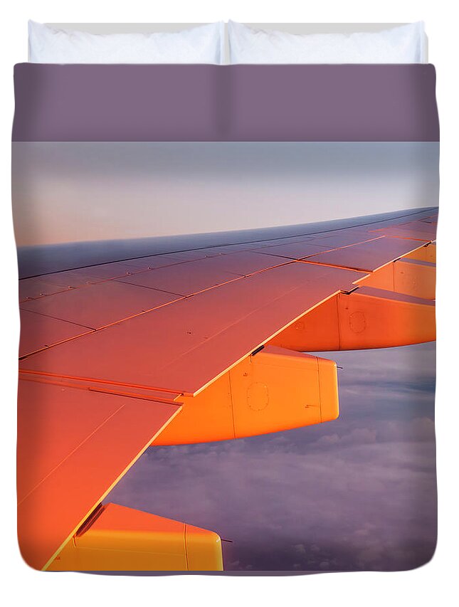 Scenics Duvet Cover featuring the photograph Flying Over by Imagentix