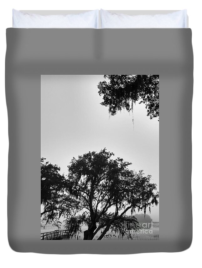 Johns Island Duvet Cover featuring the photograph Fog Landing by Robert Knight