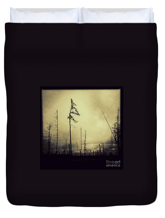 Smoke Duvet Cover featuring the photograph Forest Fire by RicharD Murphy