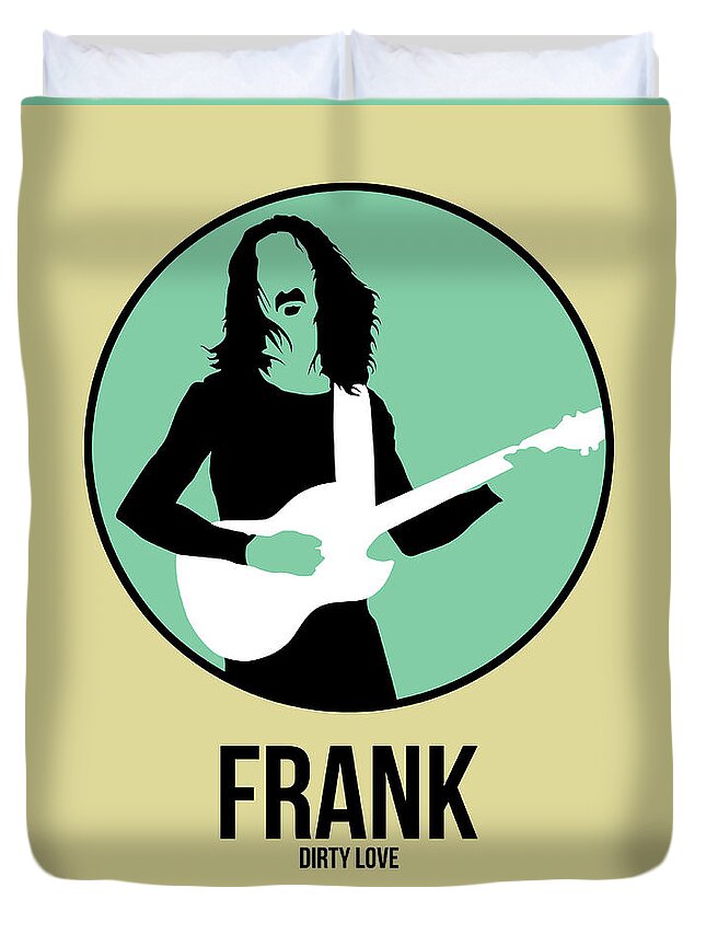 Frank Zappa Duvet Cover featuring the digital art Frank Zappa by Naxart Studio