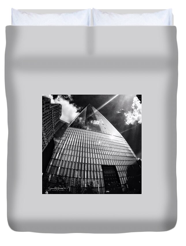 Architecture Duvet Cover featuring the photograph Freedom Tower by Shawn M Greener