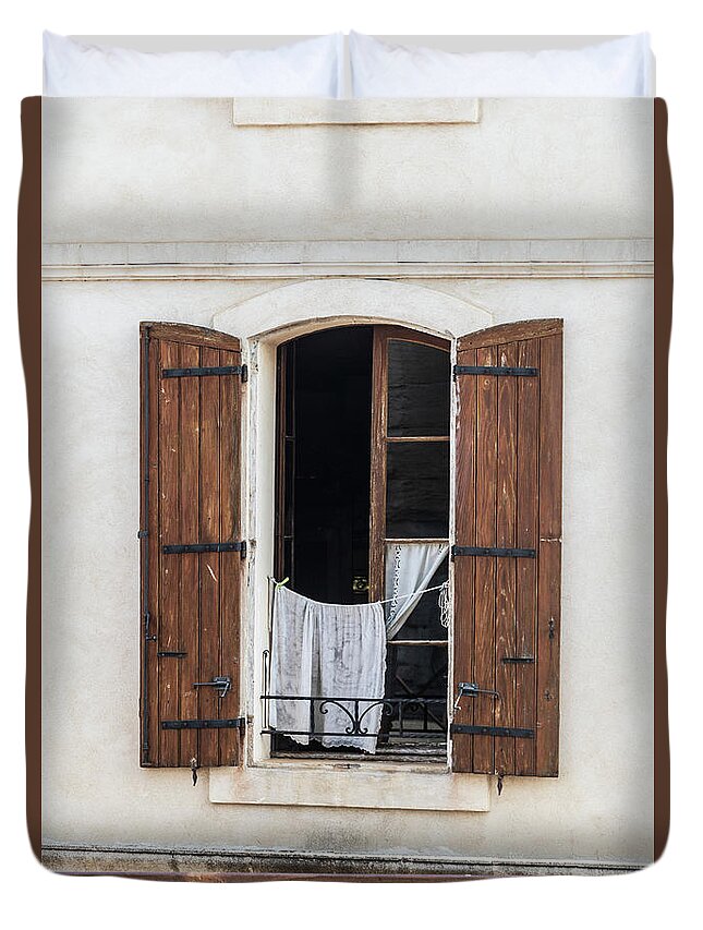 Architecture Duvet Cover featuring the photograph French Laundry by Thomas Marchessault
